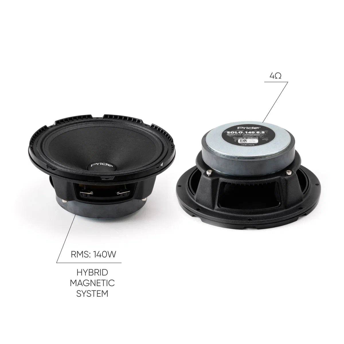Pride Solo 300 NEO 6.5 Competition Speakers RMS 300 W Size 6,5″ (pair)