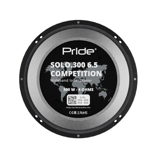 Pride Audio Solo 300 Competition 6.5" 300W RMS Midrange Speakers (Pair)